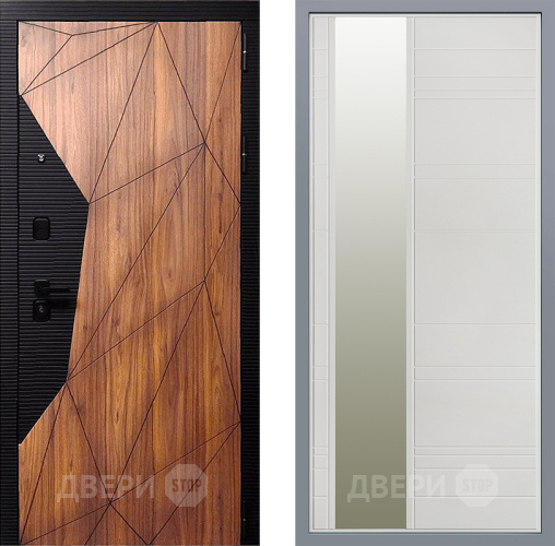 Дверь Заводские двери Морра Зеркало Лира Белый софт в Лыткарино