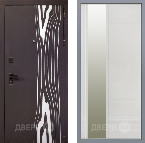 Дверь Заводские двери Леванте Зеркало Лира Белый софт в Лыткарино