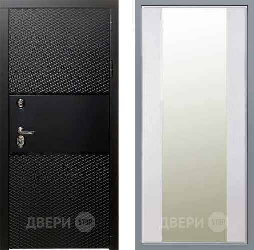 Дверь Заводские двери Тефлон Зеркало Макси Белый шелк в Лыткарино