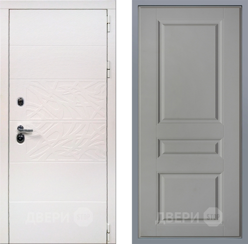 Дверь Заводские двери Дэко Вайт Стокгольм Грей софт в Лыткарино