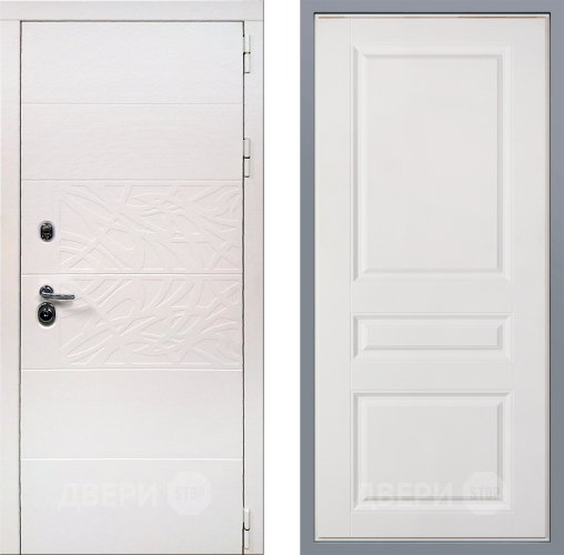 Дверь Заводские двери Дэко Вайт Стокгольм Белый софт в Лыткарино