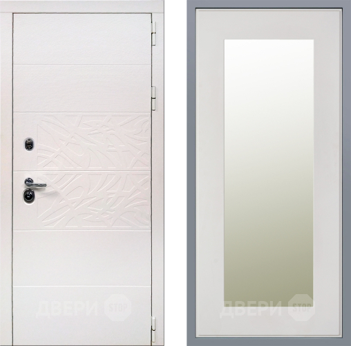 Дверь Заводские двери Дэко Вайт Зеркало Модерн Белый софт в Лыткарино