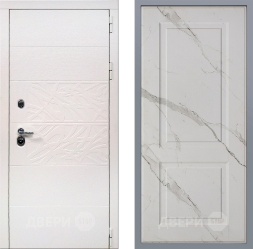 Дверь Заводские двери Дэко Вайт Доррен Мрамор белый в Лыткарино
