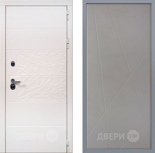 Дверь Заводские двери Дэко Вайт Флитта Грей софт в Лыткарино