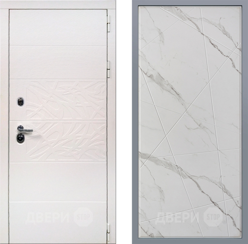 Дверь Заводские двери Дэко Вайт Флитта Мрамор белый в Лыткарино