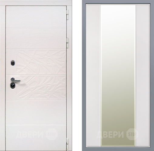 Дверь Заводские двери Дэко Вайт Зеркало Макси Белый матовый в Лыткарино