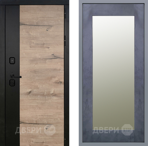 Дверь Заводские двери Ларте Зеркало Модерн Бетон темный в Лыткарино