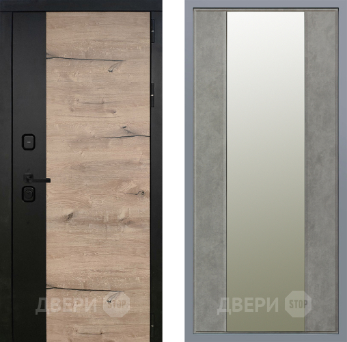 Дверь Заводские двери Ларте Зеркало Макси Бетон темный в Лыткарино