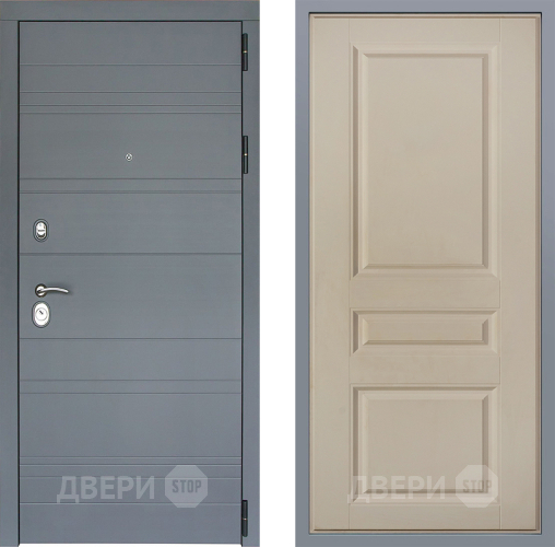 Дверь Заводские двери Лира Софт графит Стокгольм Шампань в Лыткарино