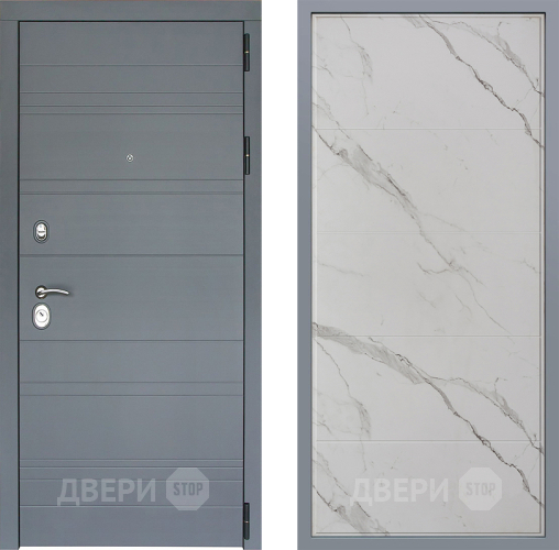 Дверь Заводские двери Лира Софт графит Тривия Мрамор белый в Лыткарино
