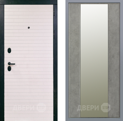 Дверь Заводские двери Сохо Зеркало Макси Бетон темный в Лыткарино