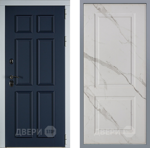 Дверь Заводские двери Стокгольм Доррен Мрамор белый в Лыткарино