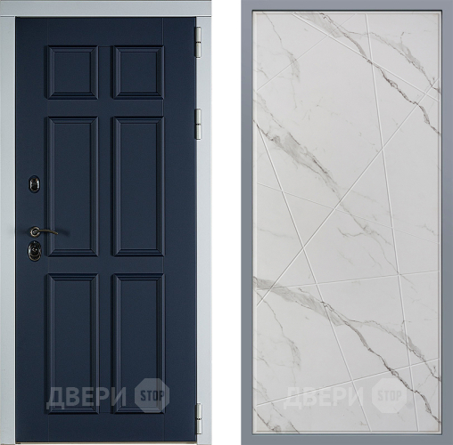 Дверь Заводские двери Стокгольм Флитта Мрамор белый в Лыткарино