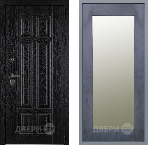 Дверь Заводские двери Мюнхен Зеркало Модерн Бетон темный в Лыткарино