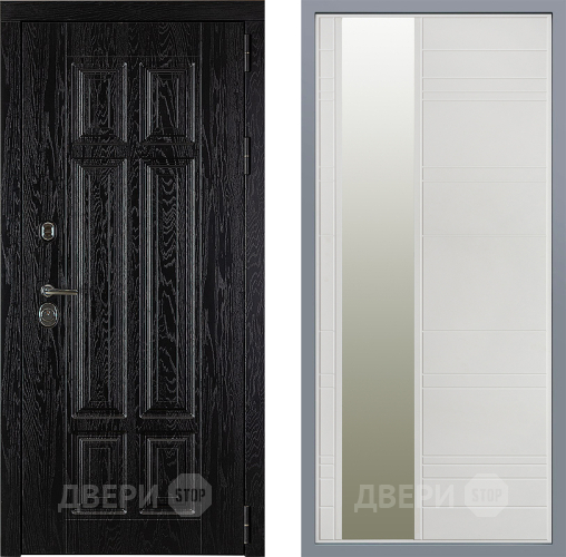 Дверь Заводские двери Мюнхен Зеркало Лира Белый софт в Лыткарино