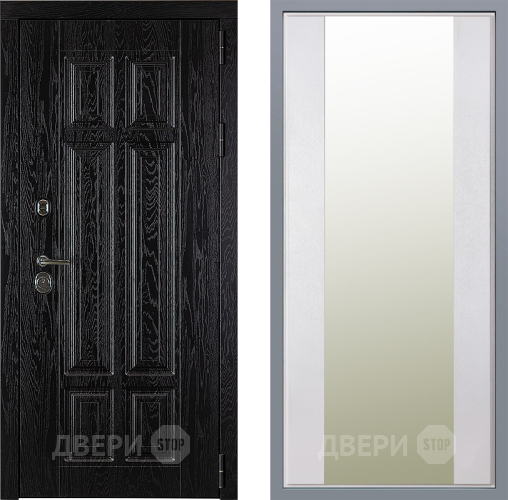 Дверь Заводские двери Мюнхен Зеркало Макси Белый шелк в Лыткарино