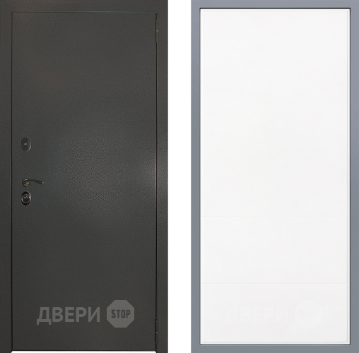 Дверь Заводские двери Эталон 3к антик серебро Тривия Белый софт в Лыткарино