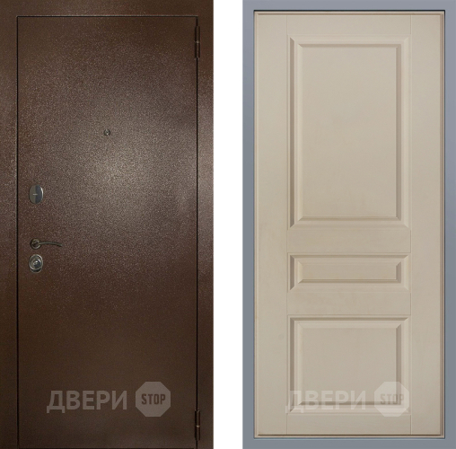 Дверь Заводские двери Эталон 3к антик медь Стокгольм Шампань в Лыткарино