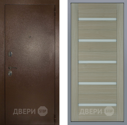 Дверь Заводские двери Эталон 3к антик медь СБ-1 Капучино в Лыткарино