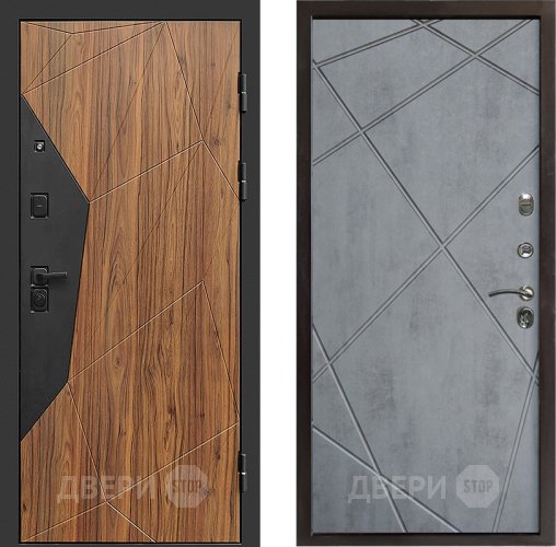 Входная металлическая Дверь Престиж Avangard Лучи Бетон темный в Лыткарино