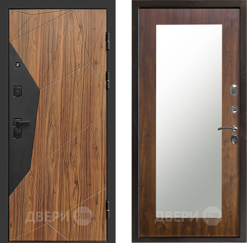 Входная металлическая Дверь Престиж Avangard Зеркло Пастораль Дуб в Лыткарино