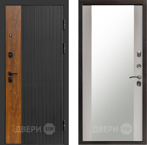 Входная металлическая Дверь Престиж Prestizh Зеркало Лиственница белая в Лыткарино