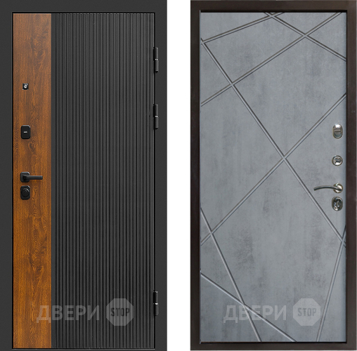 Входная металлическая Дверь Престиж Prestizh Лучи Бетон темный в Лыткарино