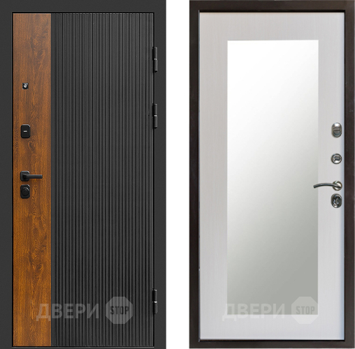 Входная металлическая Дверь Престиж Prestizh Зеркло Пастораль Лиственница белая в Лыткарино