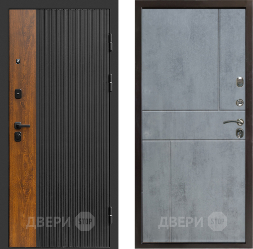 Входная металлическая Дверь Престиж Prestizh Горизонт Бетон темный в Лыткарино