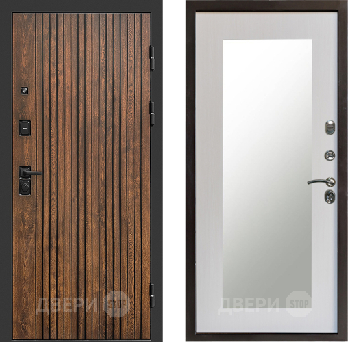 Входная металлическая Дверь Престиж Tvist Зеркло Пастораль Лиственница белая в Лыткарино