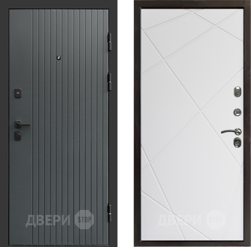 Входная металлическая Дверь Престиж Tvist Grey Лучи Бетон белый в Лыткарино
