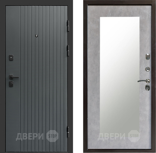 Дверь Престиж Tvist Grey Зеркло Пастораль Бетон светлый в Лыткарино
