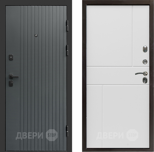 Входная металлическая Дверь Престиж Tvist Grey Горизонт Бетон белый в Лыткарино