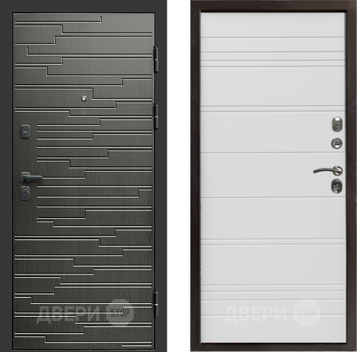 Входная металлическая Дверь Престиж Rivera Line Белый в Лыткарино