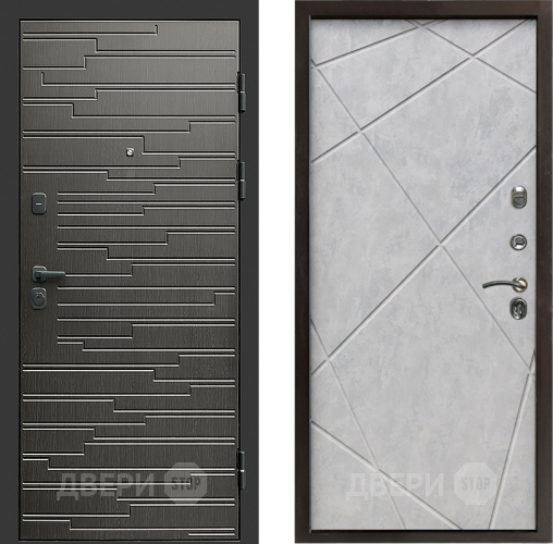Входная металлическая Дверь Престиж Rivera Лучи Бетон светлый в Лыткарино