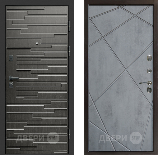 Входная металлическая Дверь Престиж Rivera Лучи Бетон темный в Лыткарино