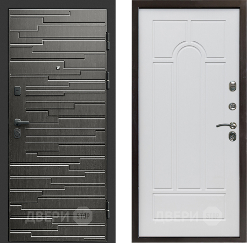 Входная металлическая Дверь Престиж Rivera Арка Белое дерево в Лыткарино