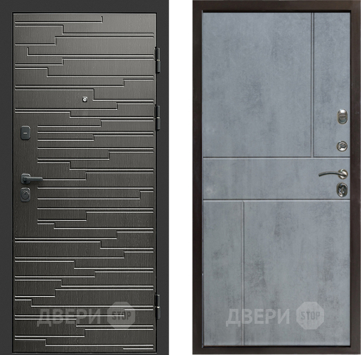 Входная металлическая Дверь Престиж Rivera Горизонт Бетон темный в Лыткарино