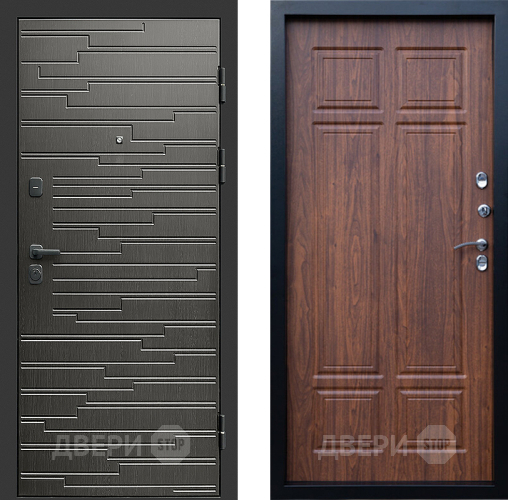 Входная металлическая Дверь Престиж Rivera Премиум Орех темный в Лыткарино