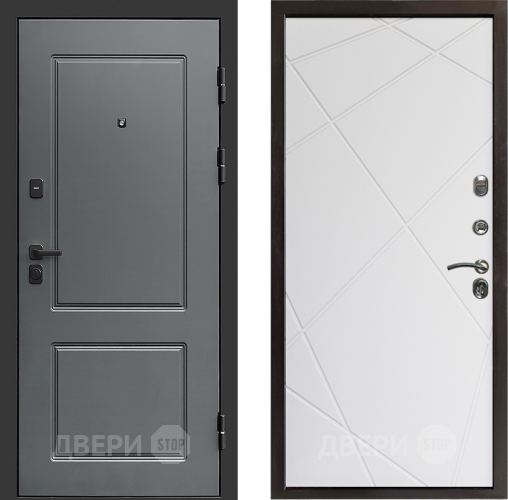 Входная металлическая Дверь Престиж Verona Лучи Бетон белый в Лыткарино