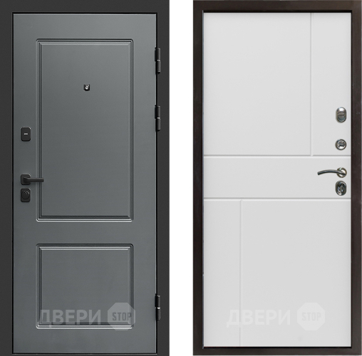 Входная металлическая Дверь Престиж Verona Горизонт Бетон белый в Лыткарино