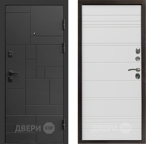 Входная металлическая Дверь Престиж Kvadro Line Белый в Лыткарино