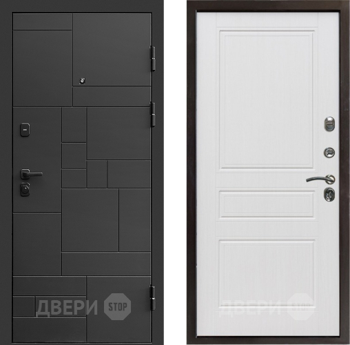 Входная металлическая Дверь Престиж Kvadro Классика Белое дерево в Лыткарино