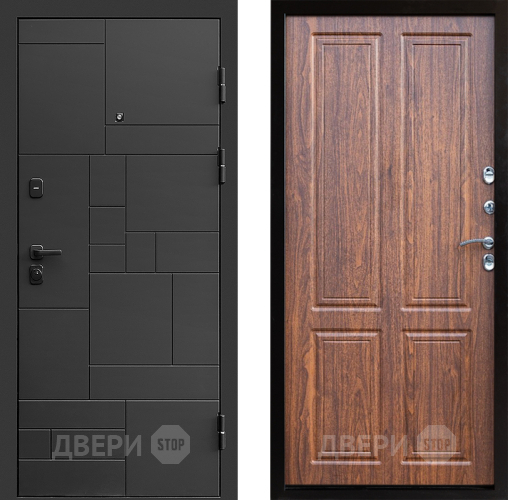 Входная металлическая Дверь Престиж Kvadro Премиум Орех светлый в Лыткарино