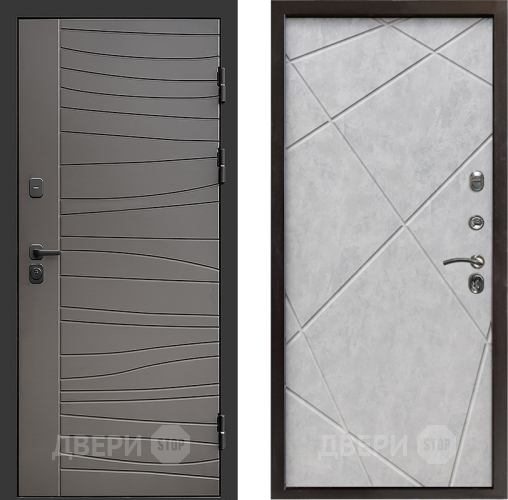 Входная металлическая Дверь Престиж Siciliya Лучи Бетон светлый в Лыткарино