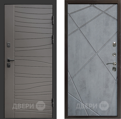 Входная металлическая Дверь Престиж Siciliya Лучи Бетон темный в Лыткарино