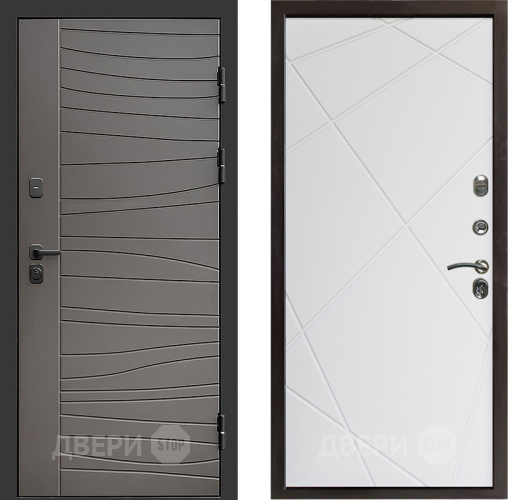 Входная металлическая Дверь Престиж Siciliya Лучи Бетон белый в Лыткарино