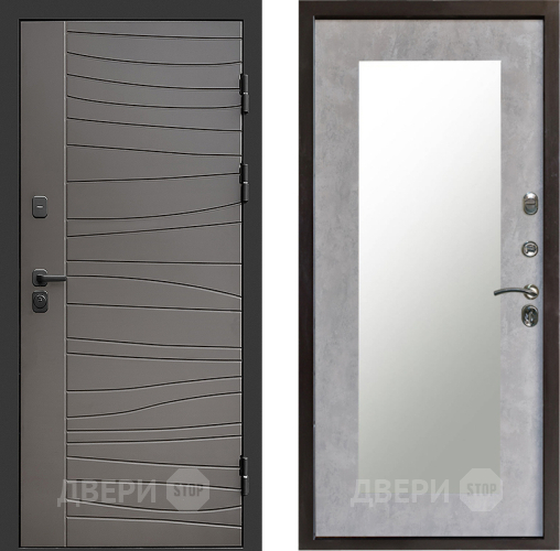 Дверь Престиж Siciliya Зеркло Пастораль Бетон светлый в Лыткарино