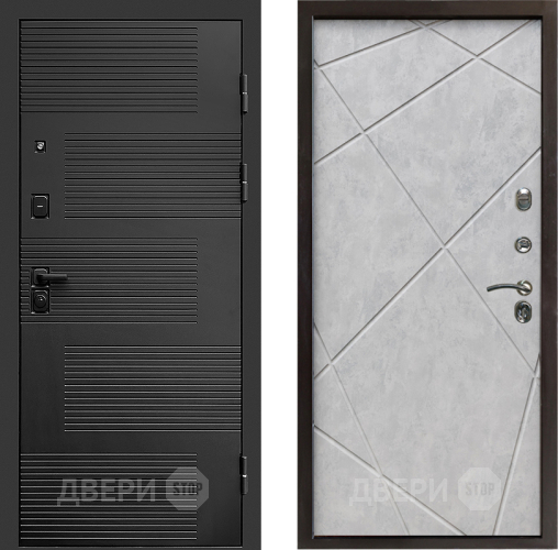 Входная металлическая Дверь Престиж Favorit Лучи Бетон светлый в Лыткарино