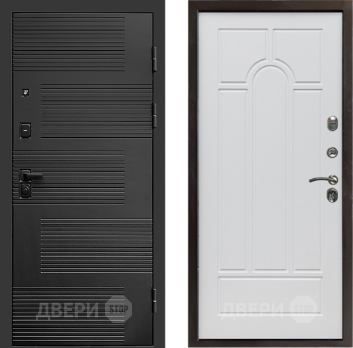 Входная металлическая Дверь Престиж Favorit Арка Белое дерево в Лыткарино